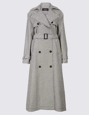 Marks and Spencer Gingham Trench Coat