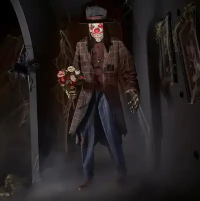 7-Foot Animated Teary the Clown Halloween Animatronic