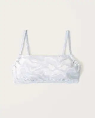 A Square Neckline: Abercrombie & Fitch Curve Love Straight Neck Swim Top and Cheeky Bottom