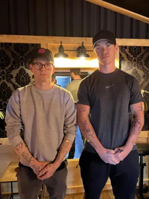 Will Poulter with his Luca tattoos for Hulu