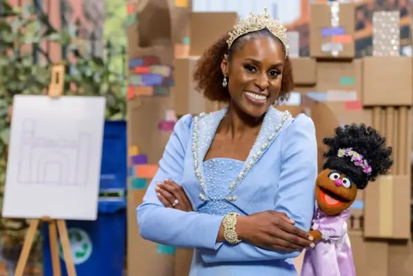 Photos of Issa Rae as a Queen and Muppet Princess on Season 51 of Sesame Street