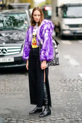 Cover Up in a Furry Purple Coat — It