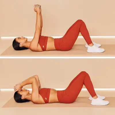 Beginner Arm Workout Superset 1, Move 2: Lying Triceps Extension