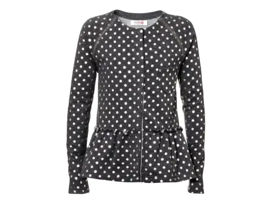 Polka-Dot Peplum Jacket