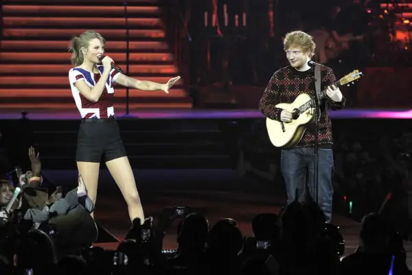 February 2014: Ed Sheeran Pops Up at Taylor Swift