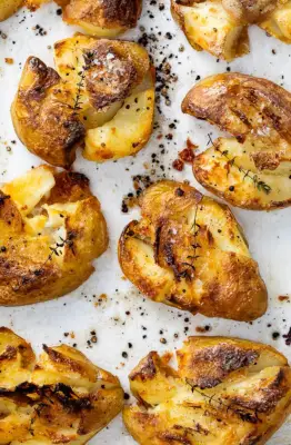 Unique Thanksgiving Side Dish: Crispy Salt and Pepper Smashed Potatoes