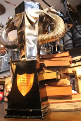 Real props from the movies are scattered around the park.