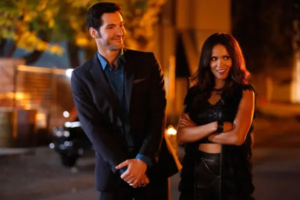 LUCIFER, l-r: Tom Ellis, Lesley-Ann Brandt in 