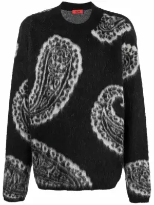 Shop Similar: 424 Paisley Print Ribbed Trim Jumper