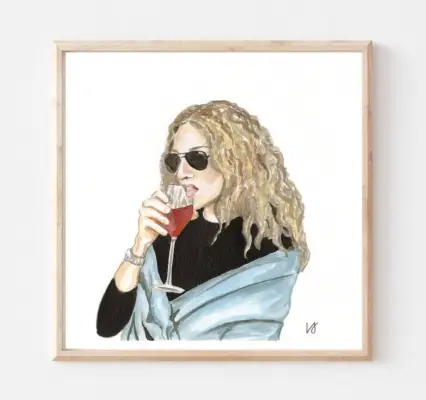 Best For Your Bar Cart: Carrie Bradshaw Drinking Wine