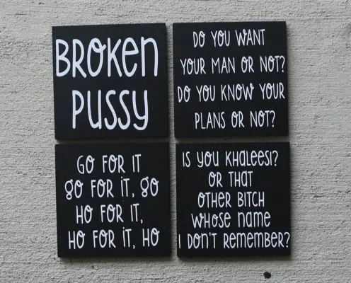 Mirror Rap Lyrics Coaster Set of 4