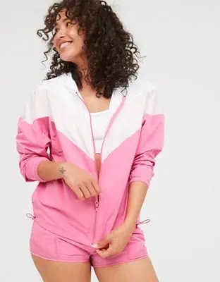 Aerie Offline Nylon Colorblock Windbreaker