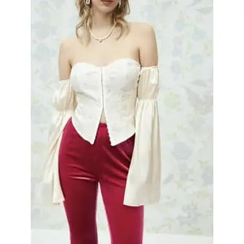 Over a Pleated Leather Miniskirt