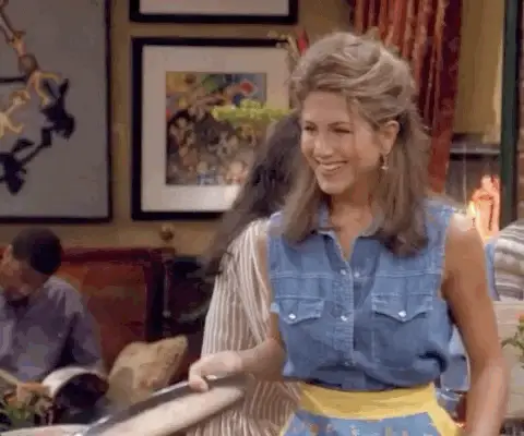 Rachel as a Central Perk Waitress