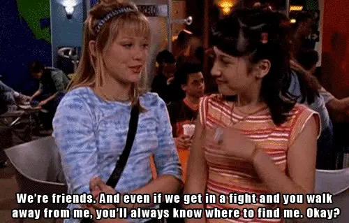 But she knows how important true friends are.