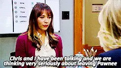 And it sort of backfires on Leslie.