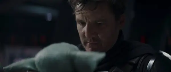Grogu and the Mandalorian (Pedro Pascal) in Lucasfilm