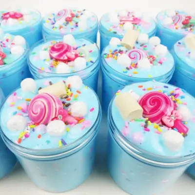 Unicorn Birthday Cake Slime