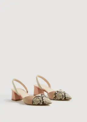 Mango Contrast Slingback Shoes