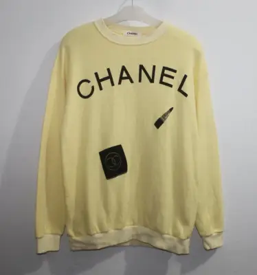 Vintage Chanel Lipstick Logo Sweatshirt