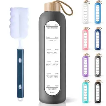 Water Bottle With Bi-Hourly Time Tracker
