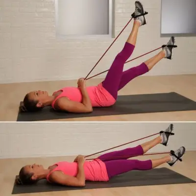 Easy Ab Exercise: Resistance Band Flutter Kicks
