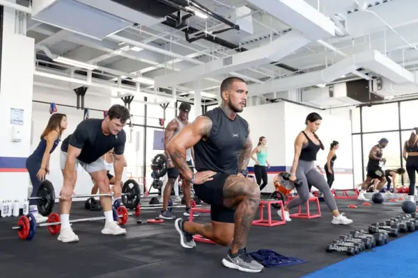 Tyler Cameron and guests attend F45 Training Launch DB45 in Miami