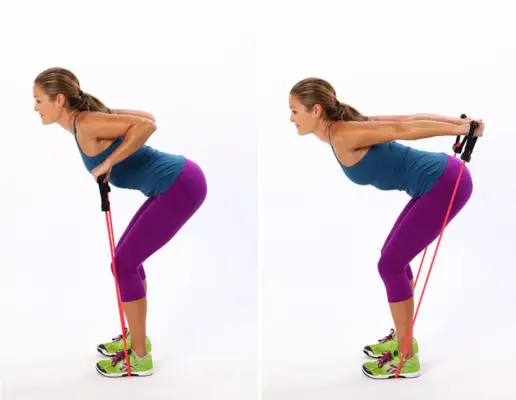Triceps Press With Resistance Band