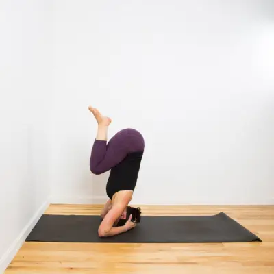 Bound Headstand Prep: Straight Legs