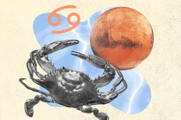 Designed Image of a Crab Representing Cancer Season